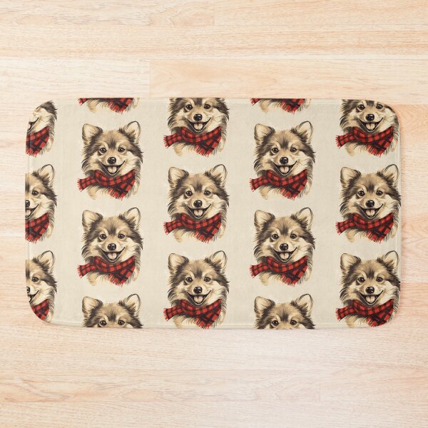 Item preview, Pomsky Christmas Plaid Watercolor designed and sold by rafaeltto.