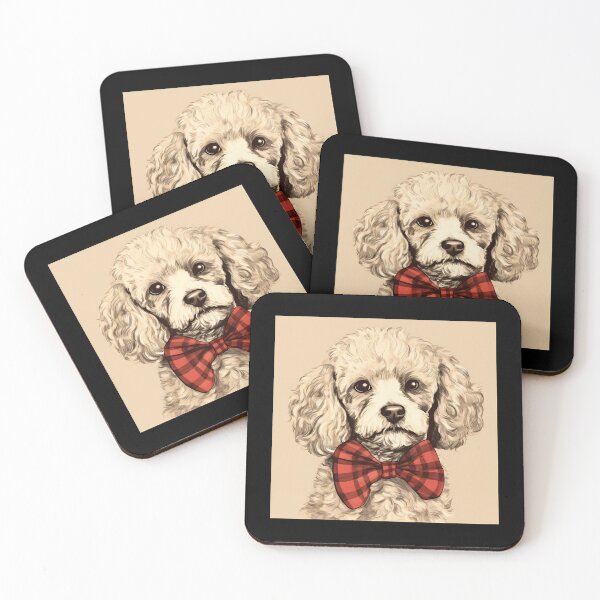 Item preview, Poodle Christmas Plaid Watercolor designed and sold by rafaeltto.