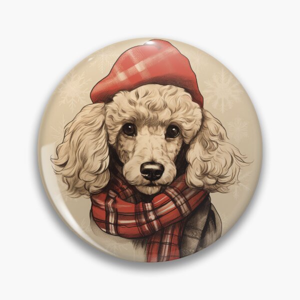 Artikelvorschau, Poodle Christmas Plaid Watercolor entworfen und verkauft von rafaeltto.