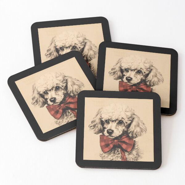 Item preview, Poodle Christmas Plaid Watercolor designed and sold by rafaeltto.