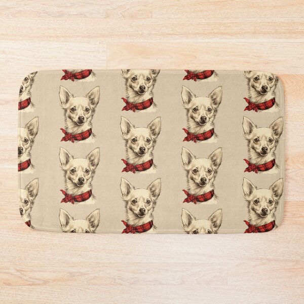 Item preview, Portuguese Podengo Pequeno Christmas Plaid Watercolor designed and sold by rafaeltto.