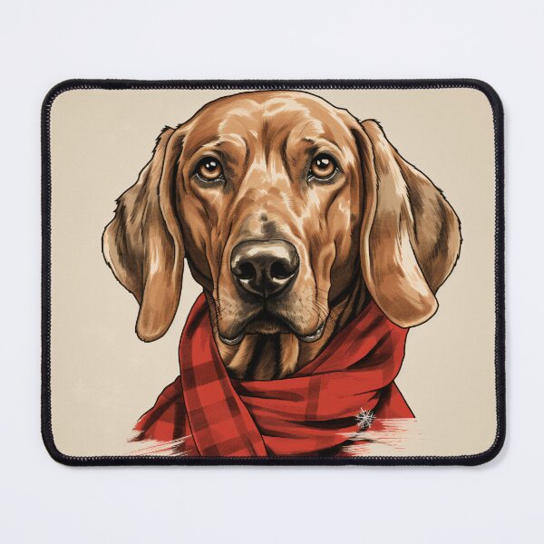 Item preview, Redbone Coonhound Christmas Plaid Watercolor designed and sold by rafaeltto.