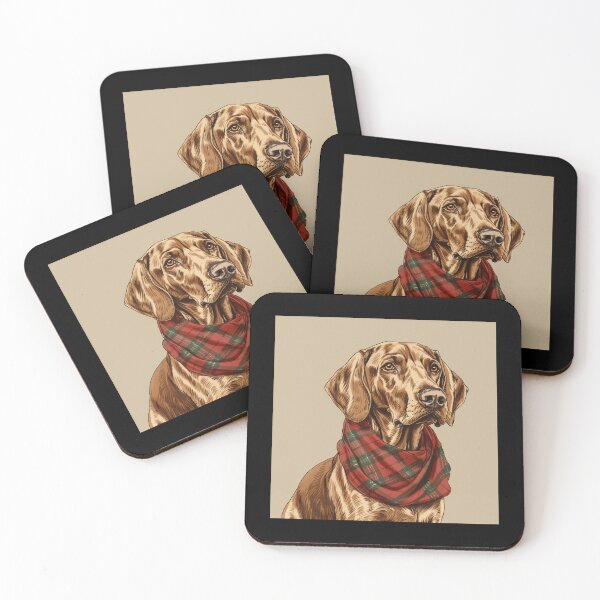 Item preview, Redbone Coonhound Christmas Plaid Watercolor designed and sold by rafaeltto.