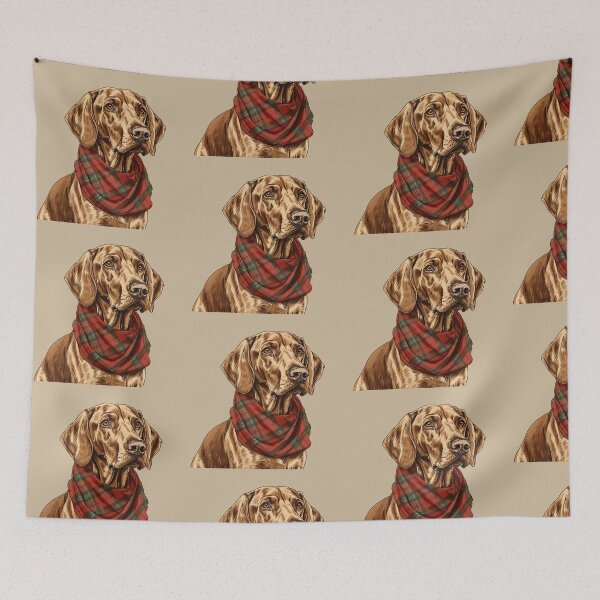 Item preview, Redbone Coonhound Christmas Plaid Watercolor designed and sold by rafaeltto.