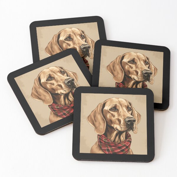 Item preview, Redbone Coonhound Christmas Plaid Watercolor designed and sold by rafaeltto.