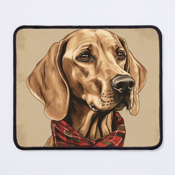 Item preview, Redbone Coonhound Christmas Plaid Watercolor designed and sold by rafaeltto.