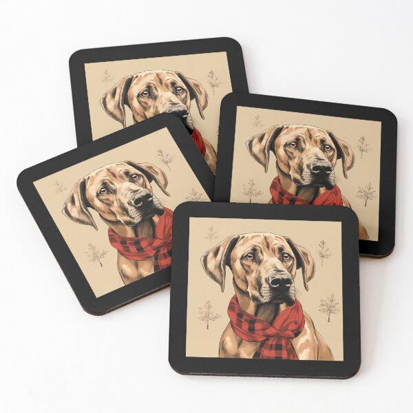 Item preview, Redbone Coonhound Christmas Plaid Watercolor designed and sold by rafaeltto.