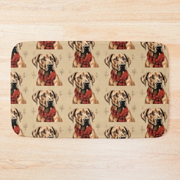 Item preview, Redbone Coonhound Christmas Plaid Watercolor designed and sold by rafaeltto.