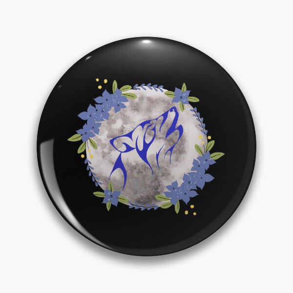 Item preview, blue wolfdog with flowers designed and sold by ichirochen.