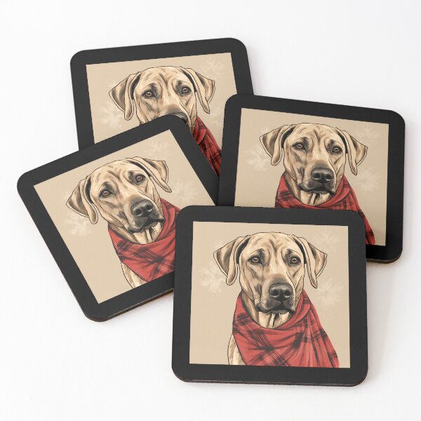 Item preview, Rhodesian Ridgeback Christmas Plaid Watercolor designed and sold by rafaeltto.