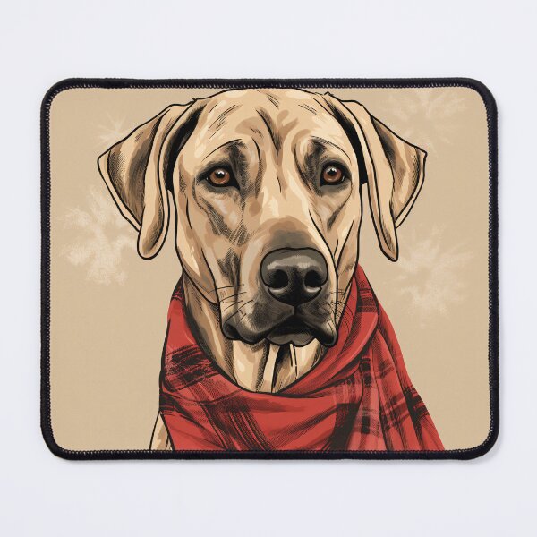 Item preview, Rhodesian Ridgeback Christmas Plaid Watercolor designed and sold by rafaeltto.