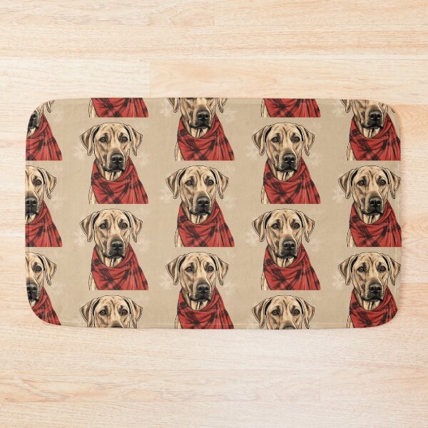 Item preview, Rhodesian Ridgeback Christmas Plaid Watercolor designed and sold by rafaeltto.