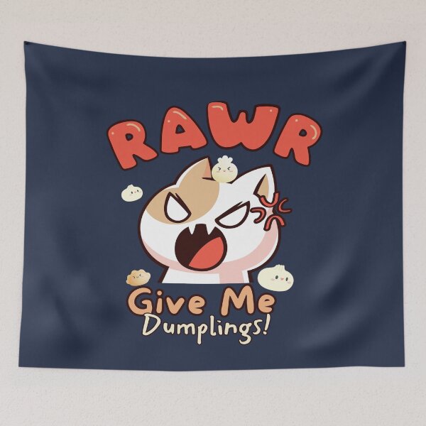 Item preview, Hungry Cat Needs Dumpling designed and sold by Journey-North.