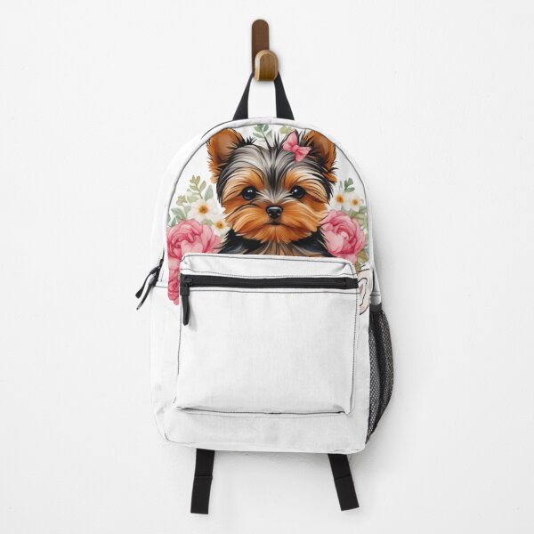Item preview, YORKIE YORKSHIRE TERRIER ~ Cachorro en taza de té floral ~ arte de acuarela designed and sold by Spinning Plates 360.