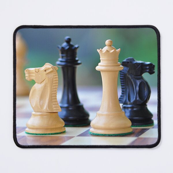 Item preview, Queesn and Horses - Staunton Black and White Chess pieces designed and sold by IPPhotography.