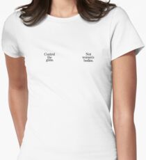 Contrôler les armes à feu / pas le corps des femmes T-shirt col V femme