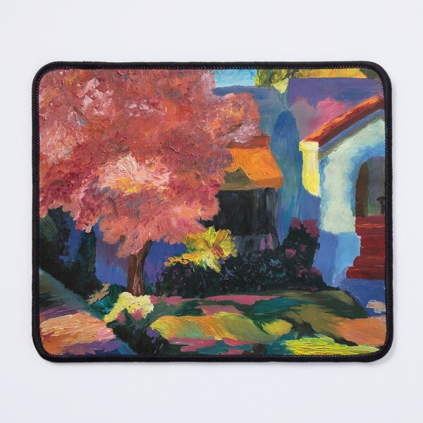Item preview, Sunny Evening in the Yard Acrylic Painting designed and sold by LindenTreeGifts.