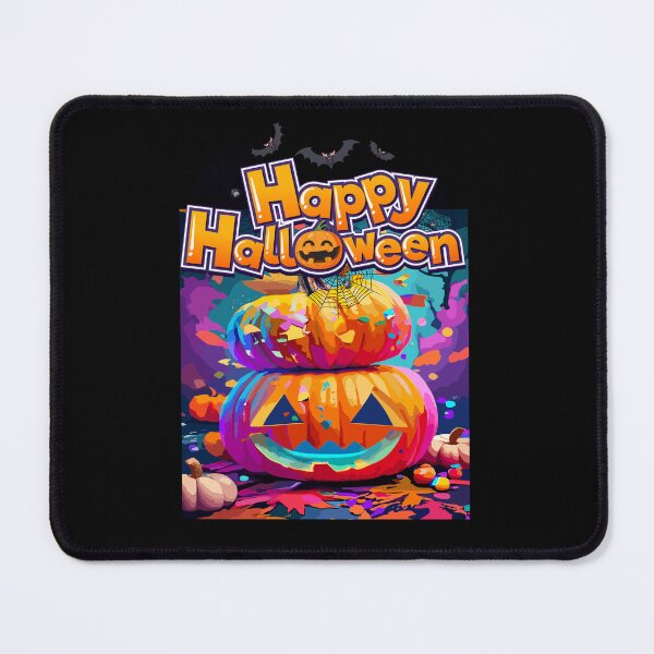 Item preview, Happy Halloween with carving smile pumpkin colorful color brafdesign designed and sold by Brafdesign.