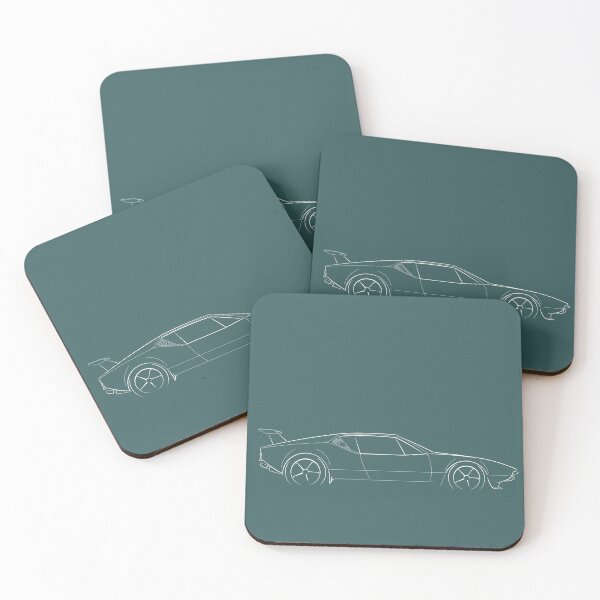 Item preview, DeTomaso Pantera - profile stencil, white designed and sold by mal-photography.