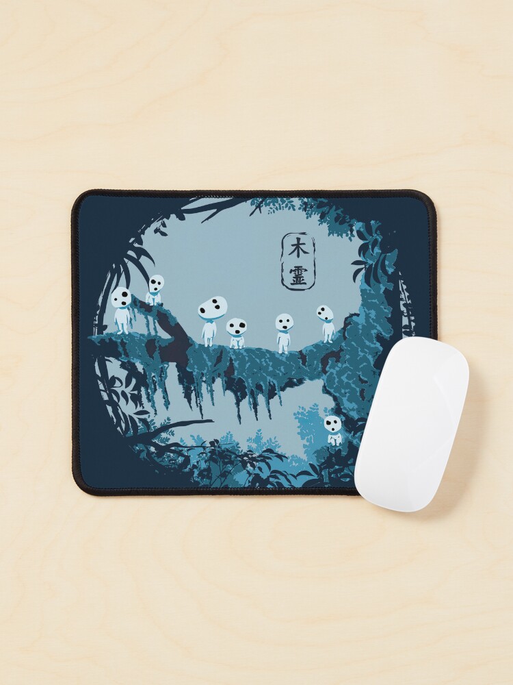 Thumbnail 1 of 5, Mouse Pad, Kodama studio ghibli designed and sold by LucieBeeArt.