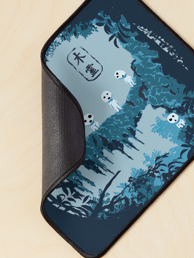 Thumbnail 2 of 5, Mouse Pad, Kodama studio ghibli designed and sold by LucieBeeArt.