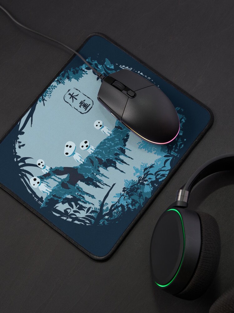 Thumbnail 4 of 5, Mouse Pad, Kodama studio ghibli designed and sold by LucieBeeArt.