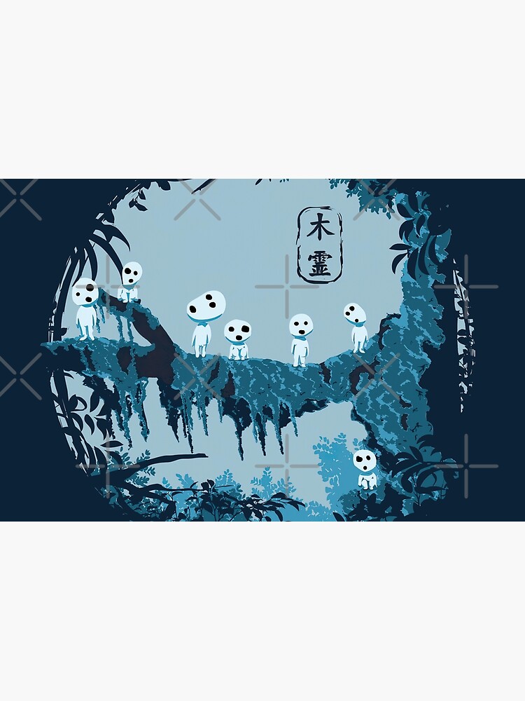 Thumbnail 2 of 2, Laptop Sleeve, Kodama studio ghibli designed and sold by LucieBeeArt.
