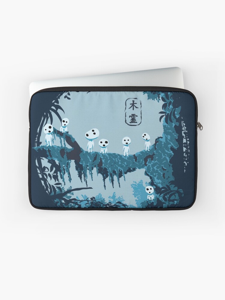 Thumbnail 1 of 2, Laptop Sleeve, Kodama studio ghibli designed and sold by LucieBeeArt.