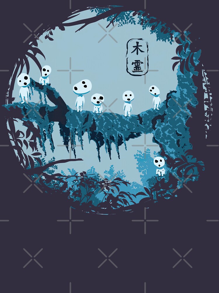 Thumbnail 3 of 3, Racerback Tank Top, Kodama studio ghibli designed and sold by LucieBeeArt.