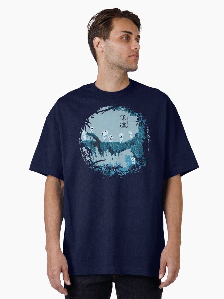 Thumbnail 1 von 7, Oversized T-Shirt, Kodama Studio Ghibli designt und verkauft von LucieBeeArt.