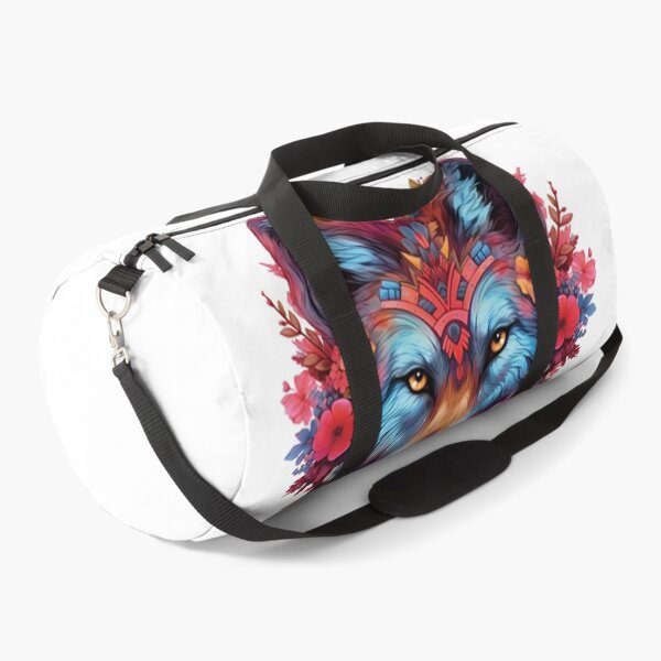 Item preview, Colorful Wolf With Flowers designed and sold by World Of  Designs.