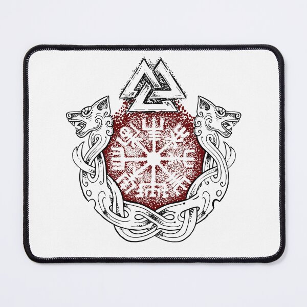 Item preview, Valknut Vegvisir designed and sold by BlackForge.
