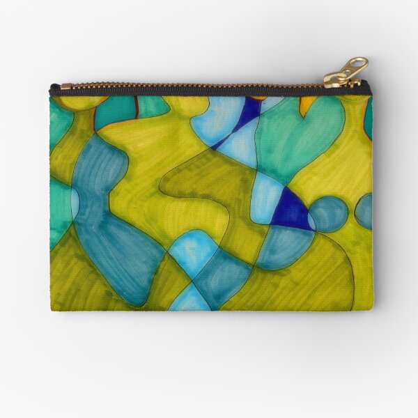 Green Birds and Women Zipper Pouch