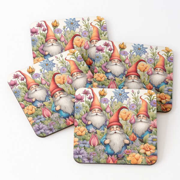 Item preview, gnomes surrounded by blooming flowers. designed and sold by KandaShopTH.