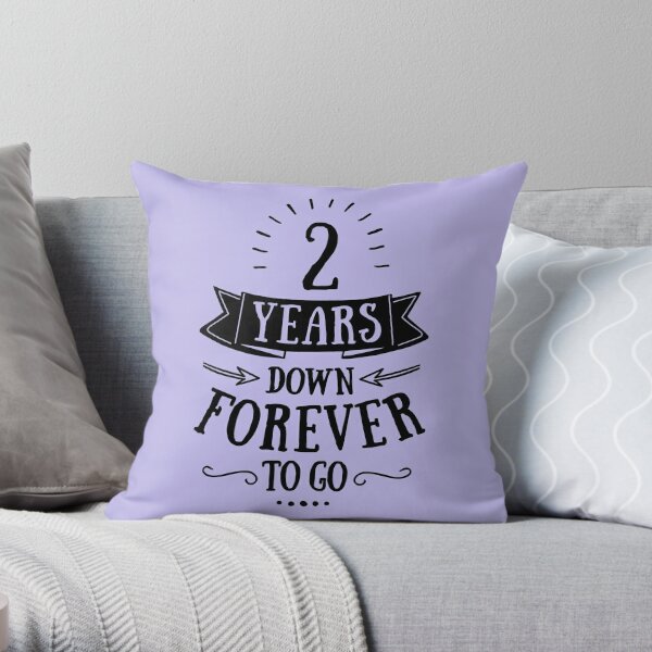 PERSONALISED Mrs & Mrs Pillow Cases Cotton Anniversary 2 YRS DOWN FOREVER TO GO! 