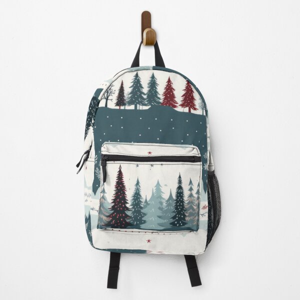 Item preview, Winter clipart: snowy scene, fir trees and snowflakes designed and sold by cosmodificated.