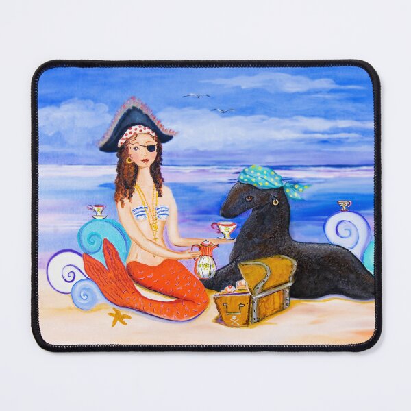 Item preview, Mermaid Pirate having tea with sealion designed and sold by Theresa LaBrecque.