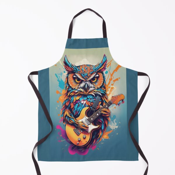 Item preview, Vintage Owl Guitar Rockstar designed and sold by GleamingGiant.
