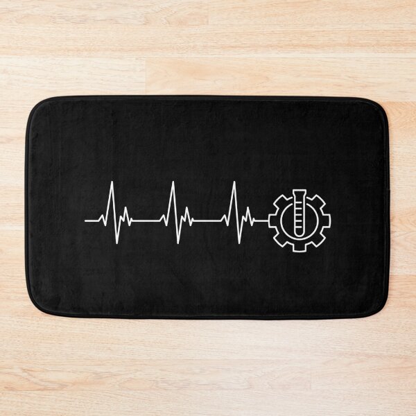 Item preview, Chemistry Heartbeat - Test Tube with Cog wheel EKG Pulse Line minimal outline design for Chemistry Lovers! I Love Science!  designed and sold by venomousvector.