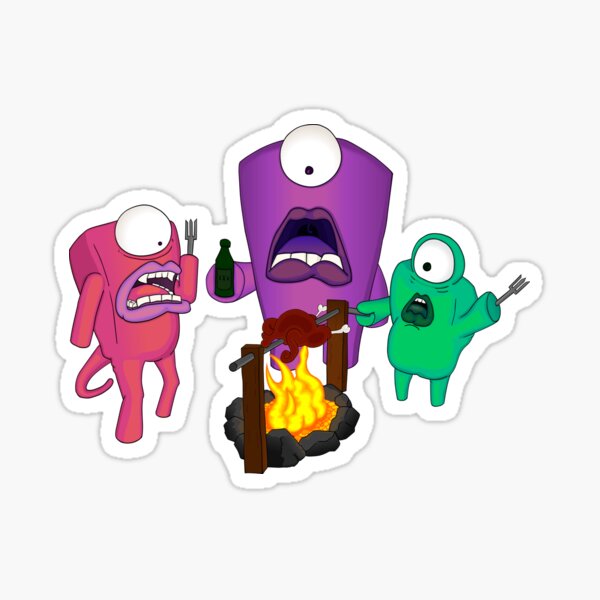 Monster Bonfire Sticker
