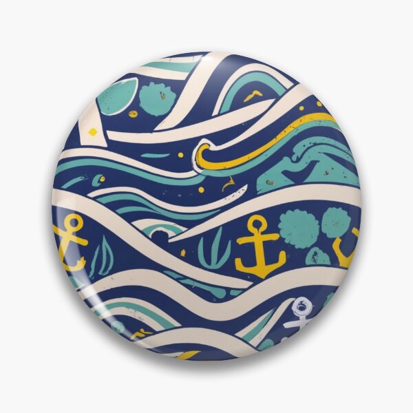 Item preview, Nautical Vibes - Anchors, waves, seashells, and sailor-inspired patterns for a coastal feel designed and sold by SeamlessBlend.
