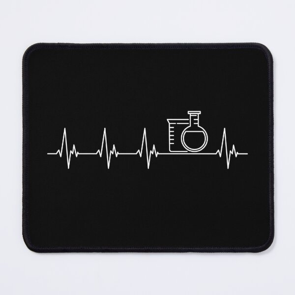 Item preview, Chemistry Glassware Heartbeat EKG Pulse Line minimal outline design for Chemistry Lovers! I Love Science! designed and sold by venomousvector.