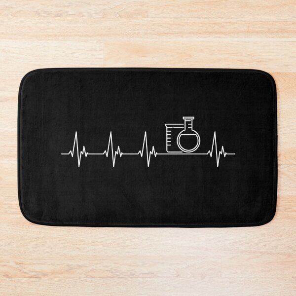 Item preview, Chemistry Glassware Heartbeat EKG Pulse Line minimal outline design for Chemistry Lovers! I Love Science!  designed and sold by venomousvector.