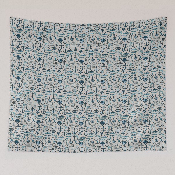 Item preview, Nautical Vibes - Anchors, waves, seashells, and sailor-inspired patterns for a coastal feel designed and sold by SeamlessBlend.