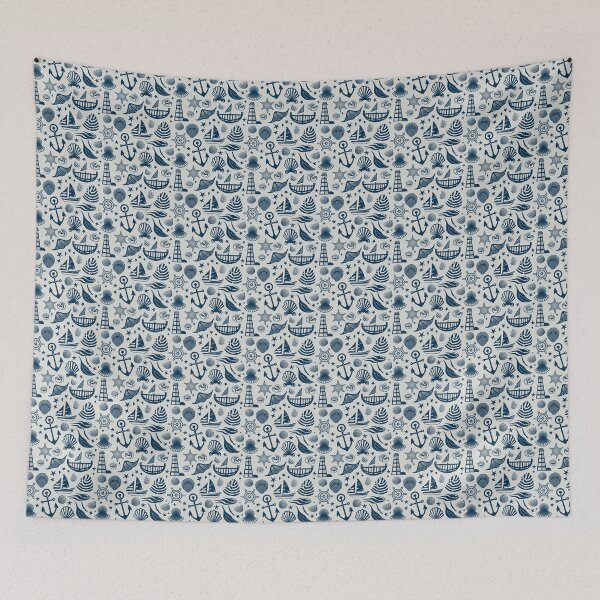 Item preview, Nautical Vibes - Anchors, waves, seashells, and sailor-inspired patterns for a coastal feel designed and sold by SeamlessBlend.