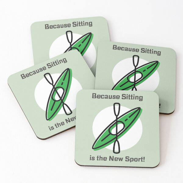 Item preview, Because Sitting is the New Sport! - Green designed and sold by CanvasHarbor.