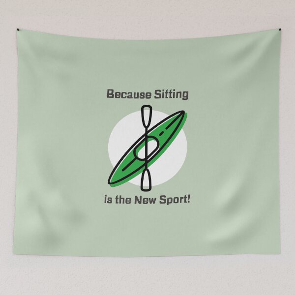 Item preview, Because Sitting is the New Sport! - Green designed and sold by CanvasHarbor.