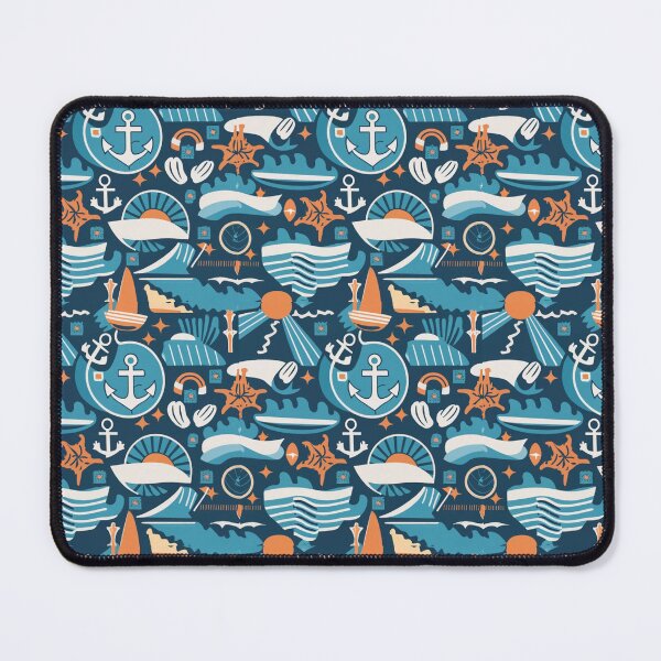 Item preview, Nautical Vibes - Anchors, waves, seashells, and sailor-inspired patterns for a coastal feel designed and sold by SeamlessBlend.