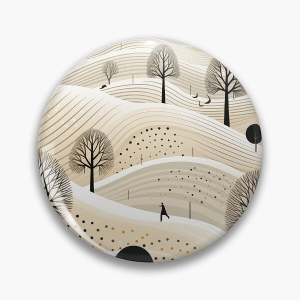 Item preview, Snowy Lines Winter Forest Distant Showers designed and sold by stRAWprints.