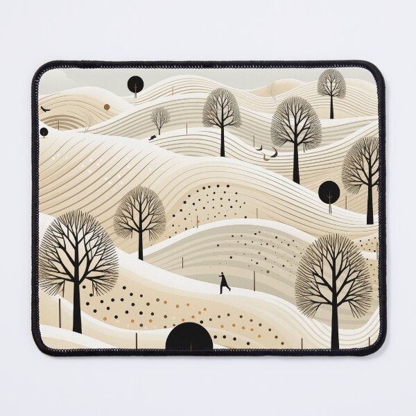 Item preview, Snowy Lines Winter Forest Distant Showers designed and sold by stRAWprints.